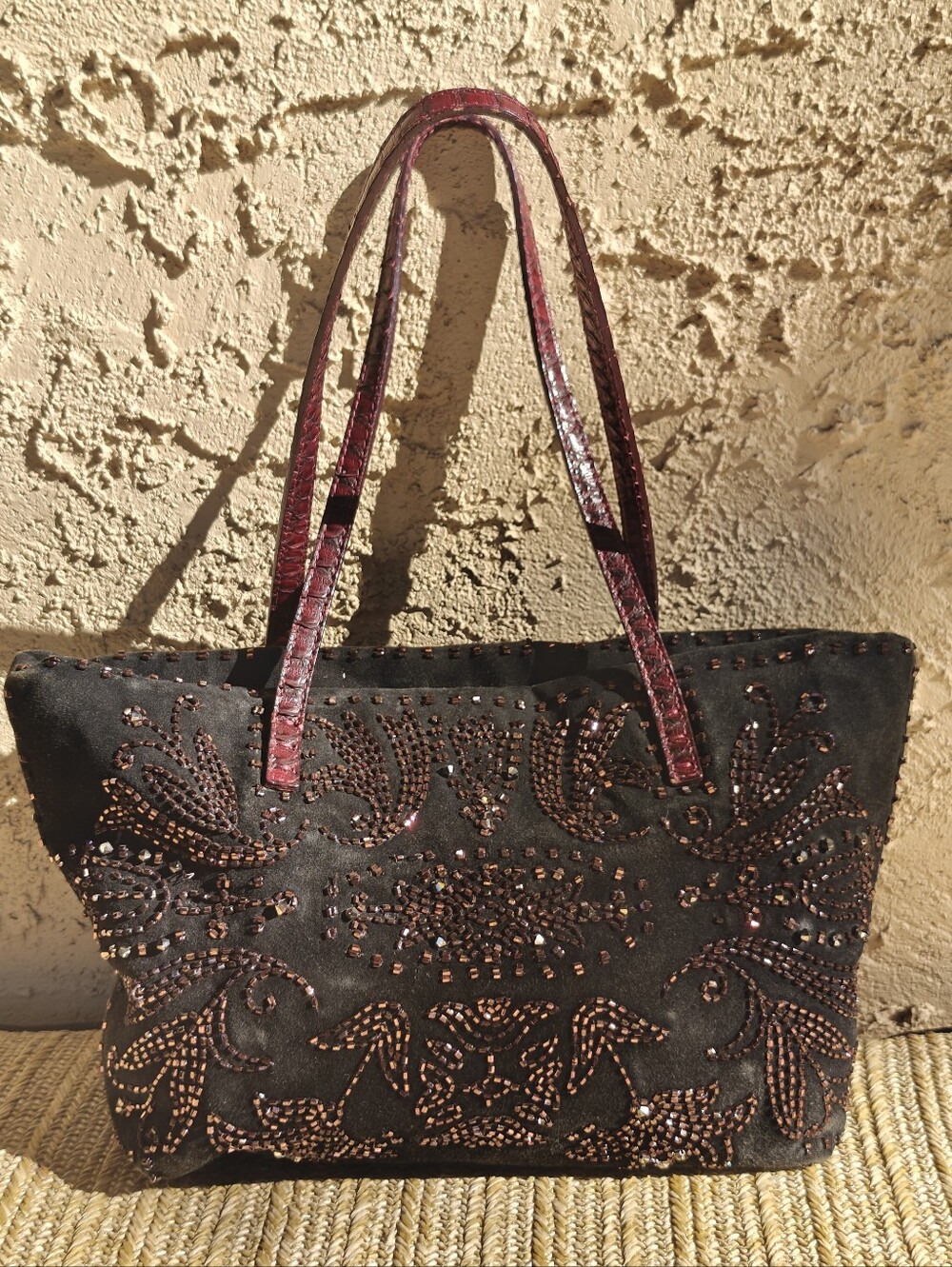 💎HOT  PICK 👑 Rare Fendi Ethnico Studded Beaded Suede Bag​